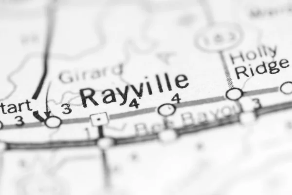 Rayville Louisiana Abd Coğrafya Haritasında — Stok fotoğraf