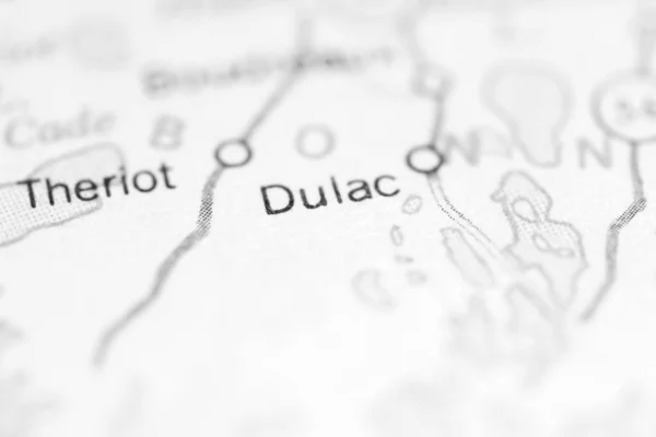 Дюлак Луизиана Сша Географической Карте — стоковое фото