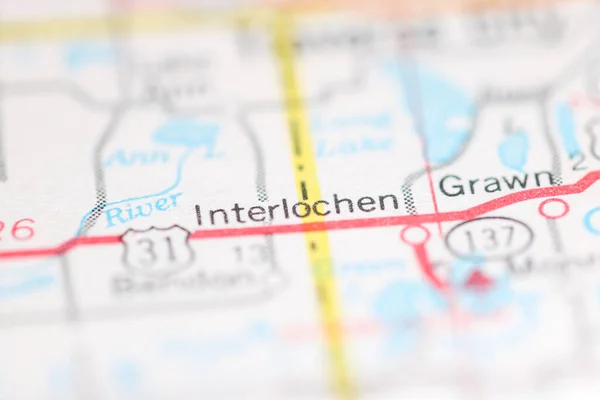 Interlochen Michigan Usa Geography Map — Stock Photo, Image