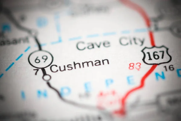 Cushman Arkansas Eeuu Mapa Geográfico — Foto de Stock