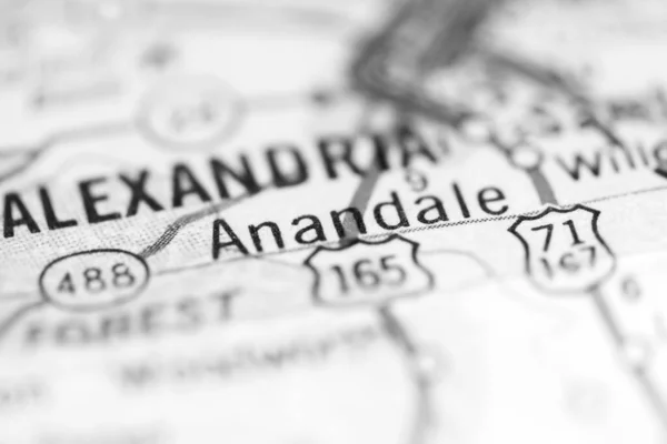 Anandale Louisiana Usa Een Aardrijkskundekaart — Stockfoto