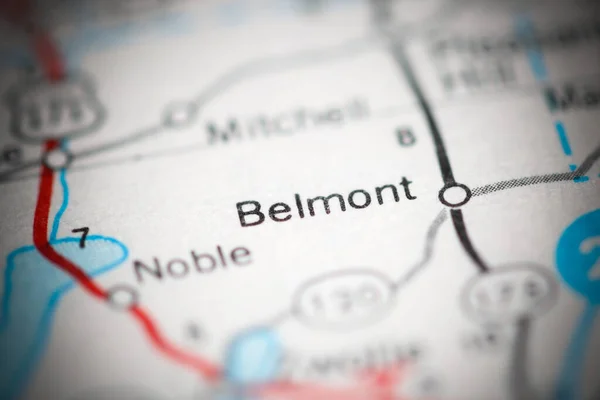 Det Belmont Det Louisiana Usa Geografisk Karta — Stockfoto