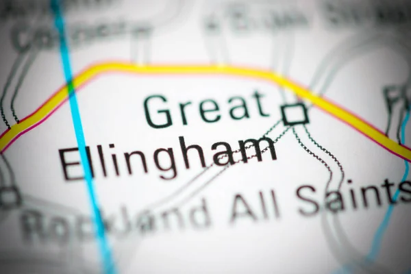 Great Ellingham Γεωγραφικό Χάρτη Του Ηνωμένου Βασιλείου — Φωτογραφία Αρχείου