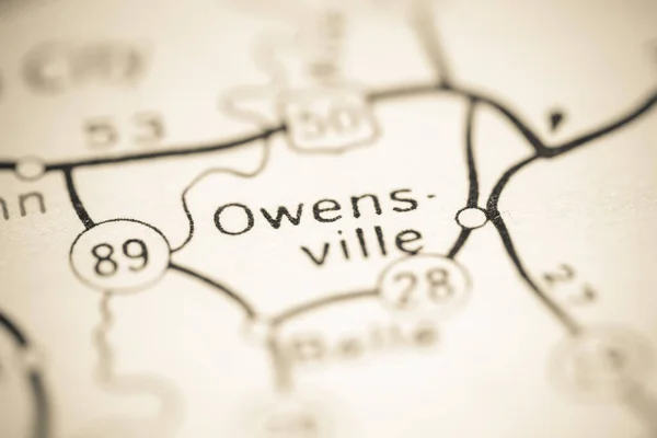 Овенсвілл Міссурі Сша Географічній Карті — стокове фото