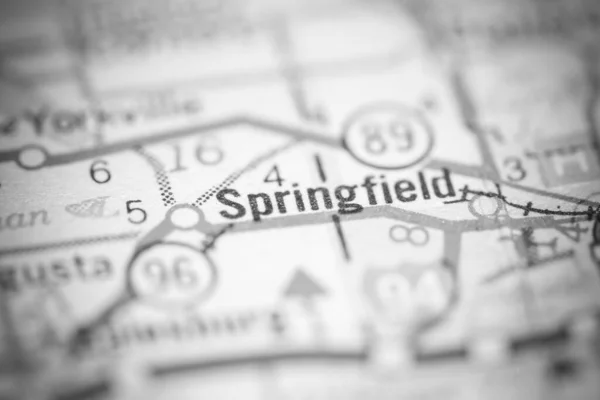 Springfield Michigan Usa Mapě Geografie — Stock fotografie