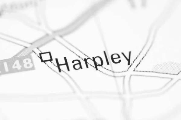 Harpley Mapa Geográfico Reino Unido — Fotografia de Stock