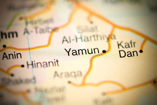 Yamun Mapa Geográfico Israel — Foto de Stock