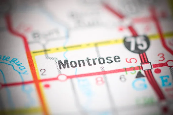 Montrose Stanie Michigan Stany Zjednoczone Mapie Geograficznej — Zdjęcie stockowe