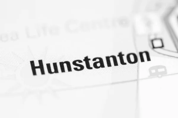 Hunstanton Mapie Geograficznej Wielkiej Brytanii — Zdjęcie stockowe