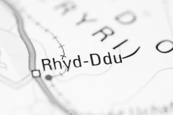 Rhyd Ddu Mapie Geograficznej Wielkiej Brytanii — Zdjęcie stockowe