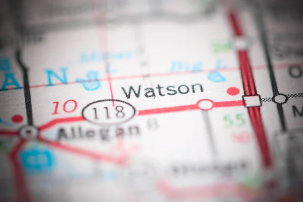 Watsone Michigan Usa Mapě Geografie — Stock fotografie