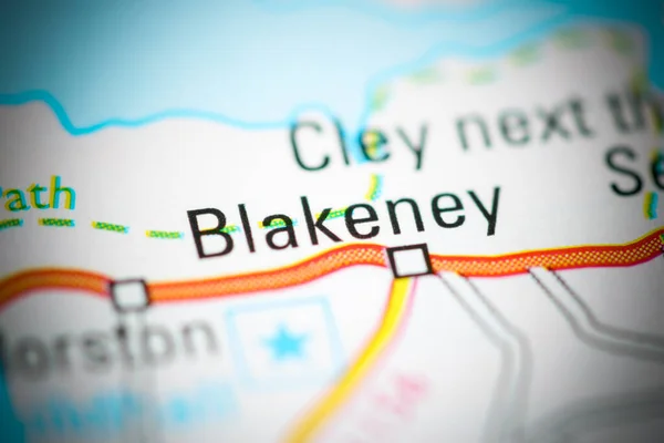 イギリスの地理地図上のブラケニー — ストック写真