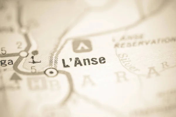 Anse 密歇根地图上的美国 — 图库照片