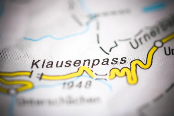 Klausenpass Geographical Map Switzerland — 图库照片