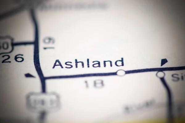 Ashland Kansas Eua Sobre Mapa Geografia — Fotografia de Stock