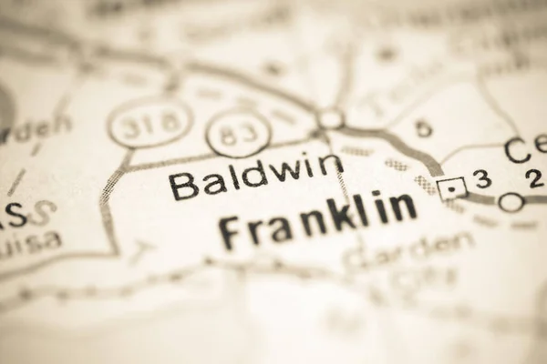 Μπάλντουιν Λουιζιάνα Ηπα Χάρτη Γεωγραφίας — Φωτογραφία Αρχείου