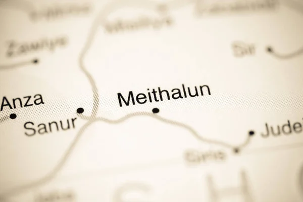 Meithalun Una Mappa Geografica Israele — Foto Stock