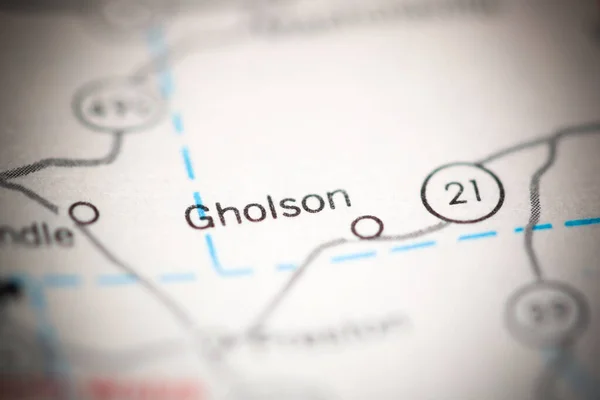 Gholson Mississippi Stati Uniti Una Mappa Geografica — Foto Stock
