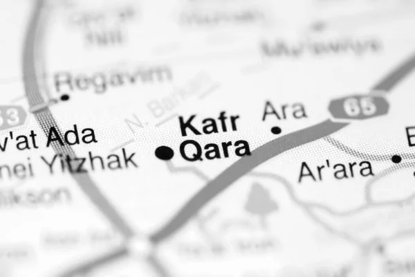 Kafr Qara Mapa Geográfico Israel — Foto de Stock