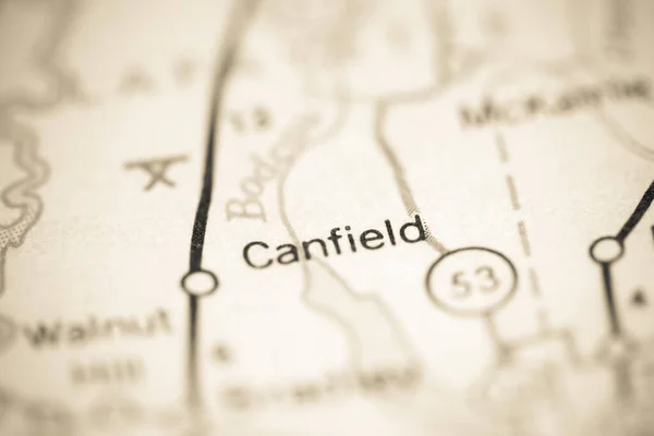 カンフィールドだ アーカンソーだ 地理地図上のアメリカ — ストック写真