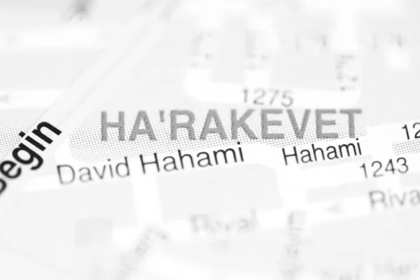 Rakevet Mapa Geográfico Israel — Foto de Stock