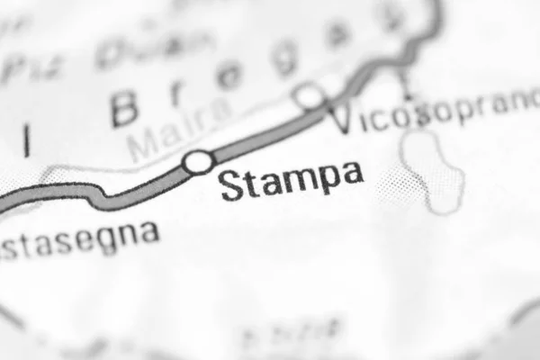 Stampa Geographical Map Switzerland — Stock Photo, Image