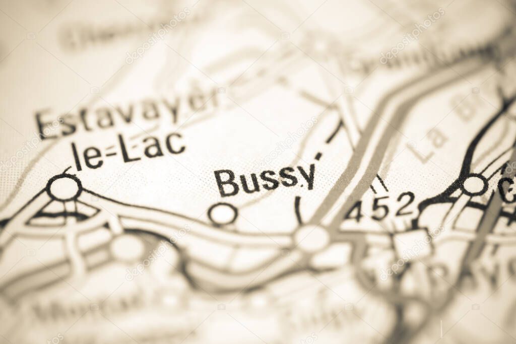 Bussy on a geographical map of Switzerland