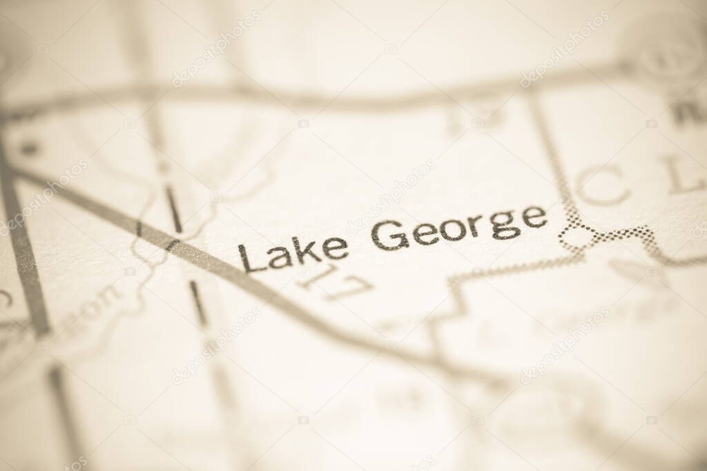 Lake George. Michigan. USA on a geography map.