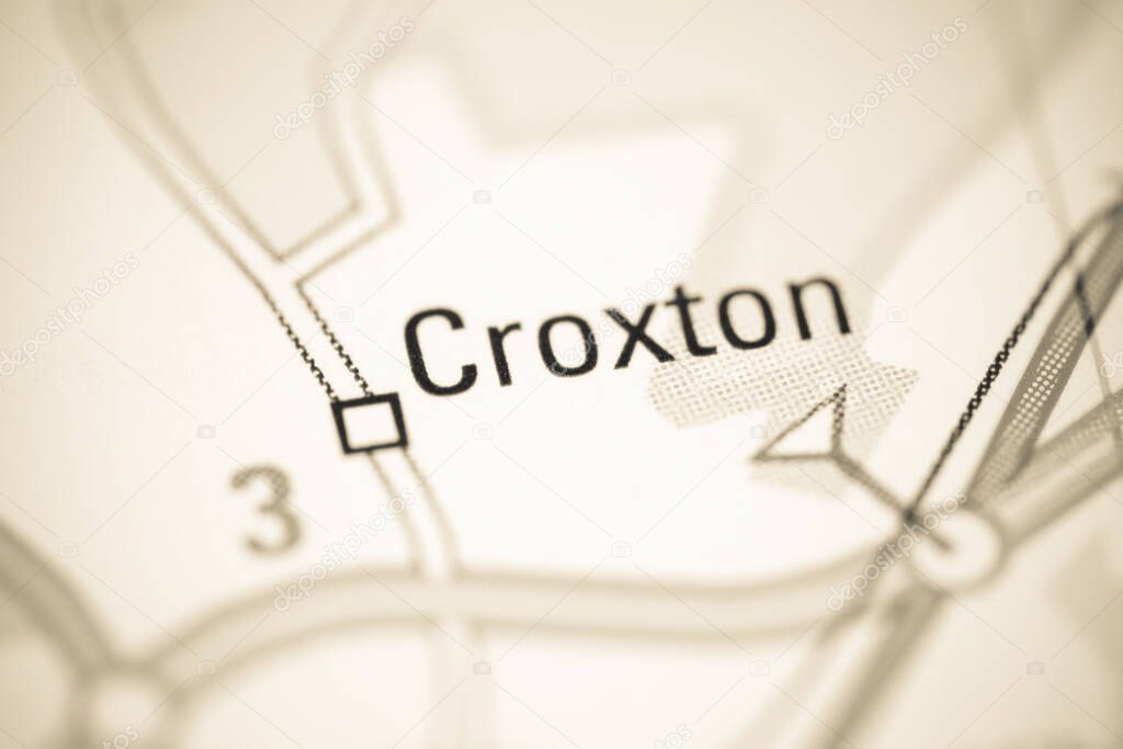 Croxton on a geographical map of UK