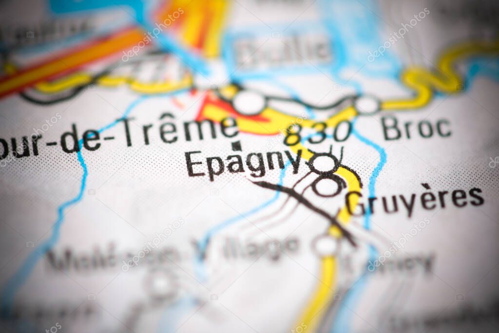 Epagny on a geographical map of Switzerland