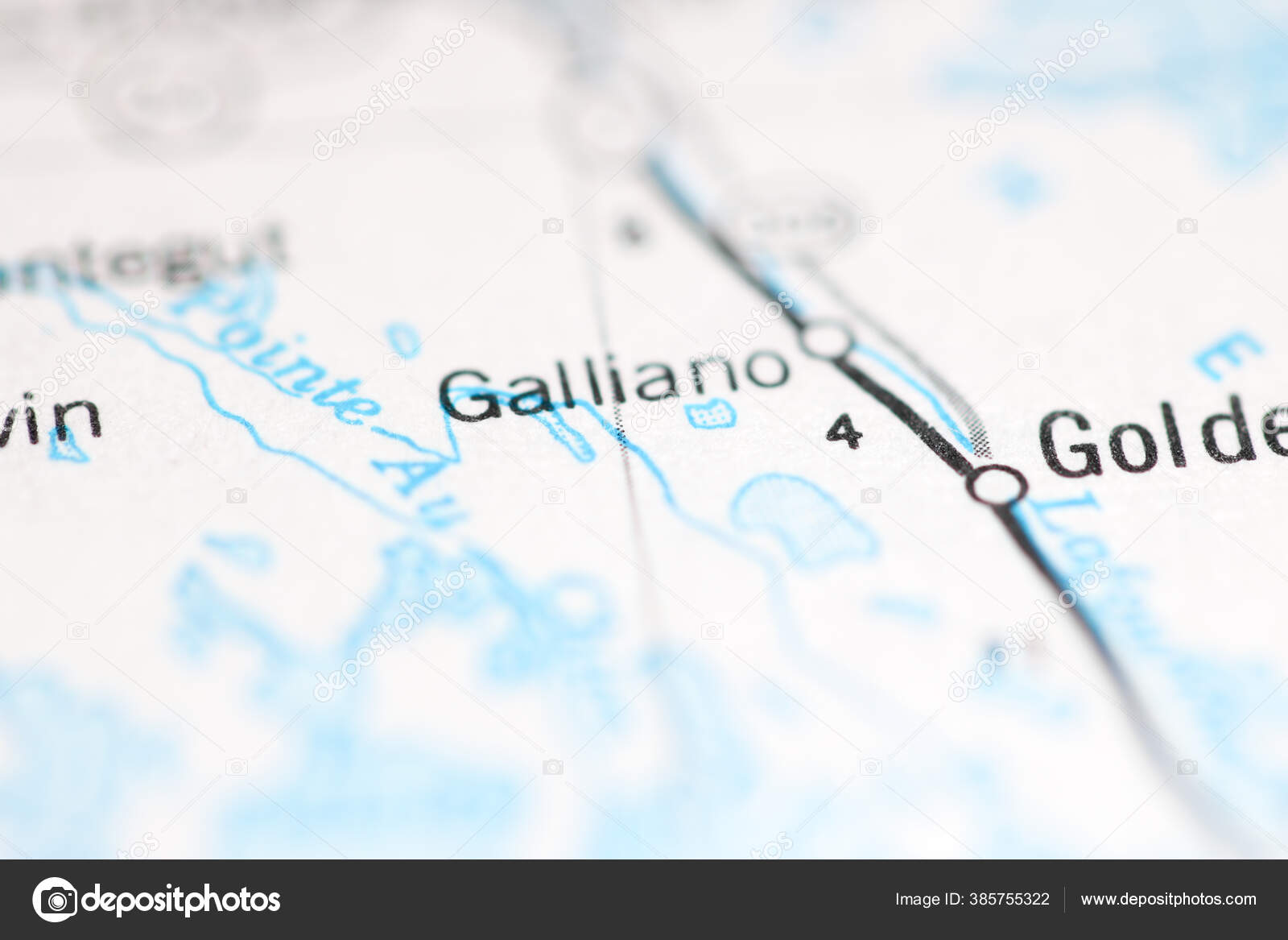 Galliano Louisiane États Unis Sur Une Carte Géographique image libre de