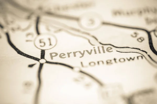Perryville Missouri Abd Coğrafya Haritasında — Stok fotoğraf