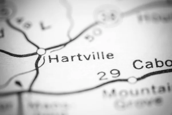 Hartville Ben Missouriban Usa Egy Földrajzi Térképen — Stock Fotó