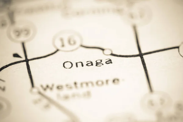 Onaga Kansas Eeuu Mapa Geográfico — Foto de Stock