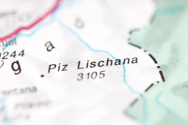 Piz Lischana Γεωγραφικό Χάρτη Της Ελβετίας — Φωτογραφία Αρχείου