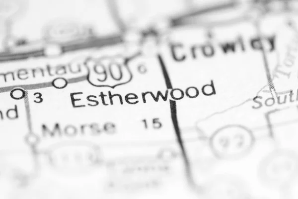Estherwood Louisiana Eua Sobre Mapa Geografia — Fotografia de Stock