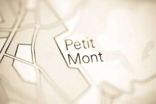 Petit Mont Географічній Карті Швейцарії — стокове фото