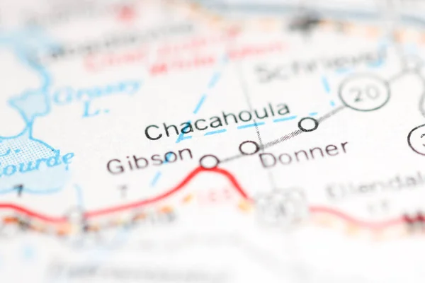 Chacahoula Louisiana Eua Sobre Mapa Geografia — Fotografia de Stock