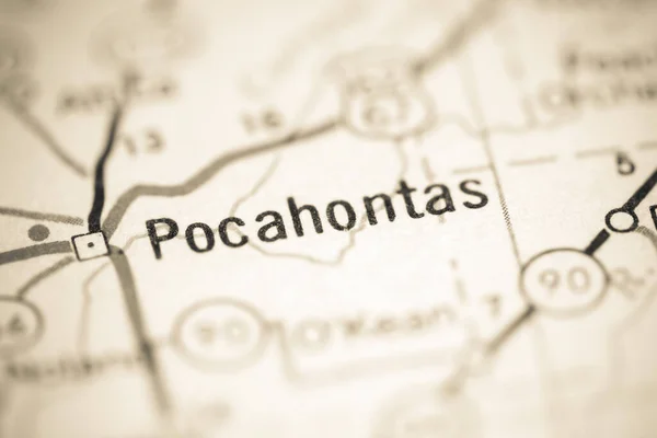 Pocahontas Arkansas Usa Geography Map — Stock Photo, Image