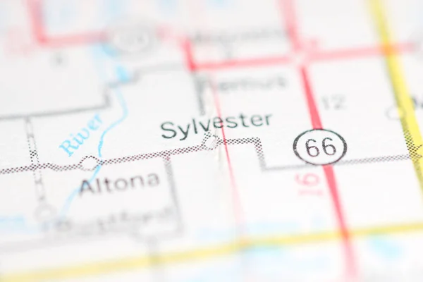 Sylvester Michigan Eeuu Mapa Geográfico — Foto de Stock