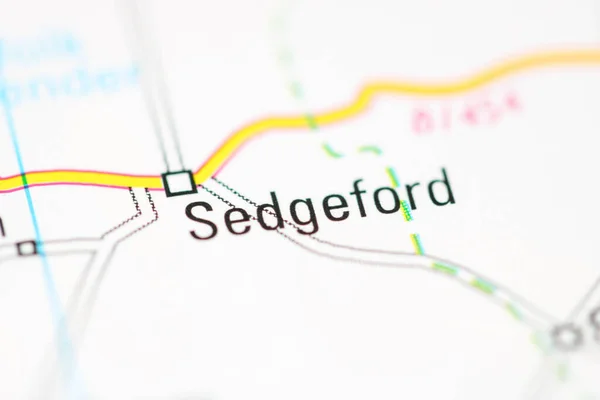 Седжфорд Географічній Карті Великої Британії — стокове фото