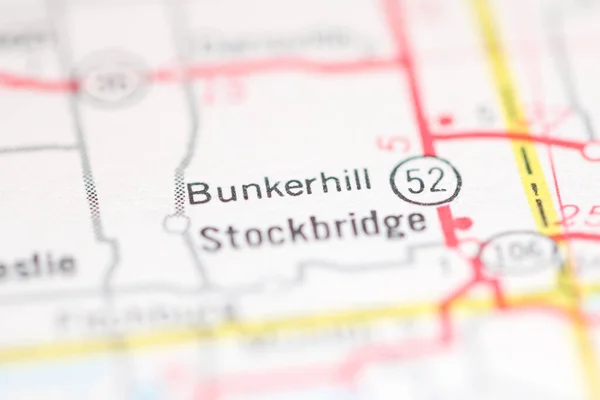 Bunkerhill Michigan Abd Coğrafya Haritasında — Stok fotoğraf