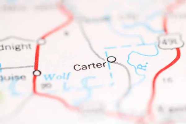 Carter. Mississippi. USA on a geography map