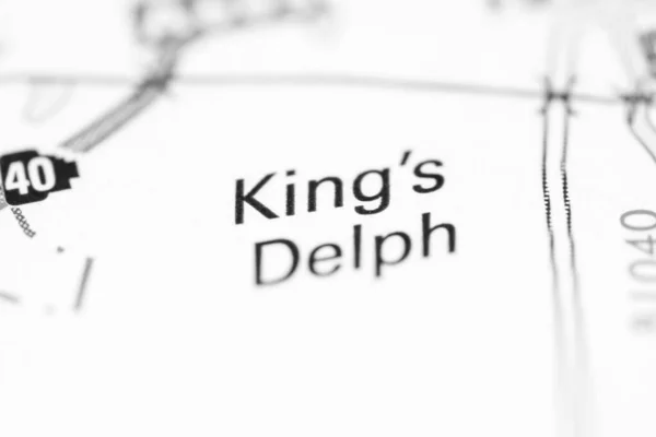 イギリスの地理地図上の王の深さ — ストック写真