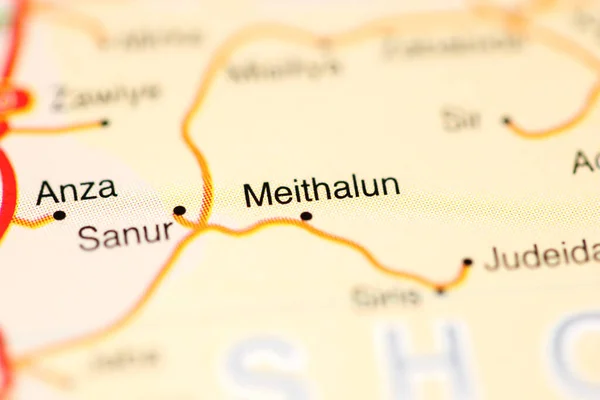 Meithalun on a geographical map of Israel