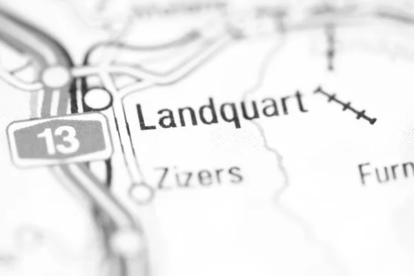 Landquart Geografisk Karta Över Schweiz — Stockfoto
