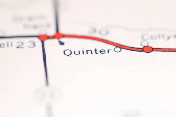 Quinter Kansas Eeuu Mapa Geográfico —  Fotos de Stock