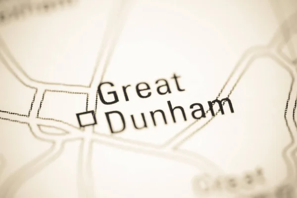 Great Dunham Γεωγραφικό Χάρτη Του Ηνωμένου Βασιλείου — Φωτογραφία Αρχείου