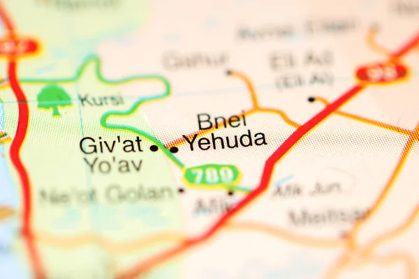 Bnei Yehuda Mapa Geográfico Israel — Foto de Stock