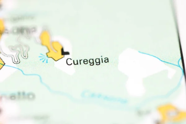Cureggia Sur Une Carte Géographique Suisse — Photo